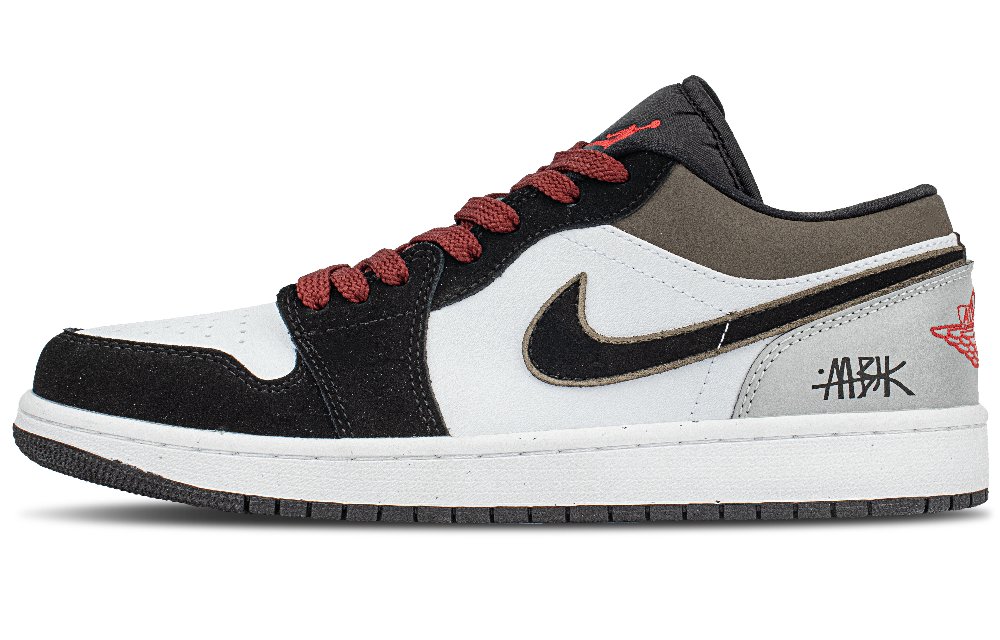 Jordan Air Jordan 1 Low Top Vintage Basketball Shoes Unisex White