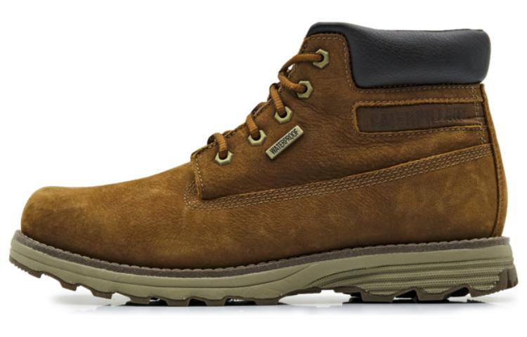 CAT Founder WP TX Slip-Resistant Ankle-Length Outdoor Boots Brown