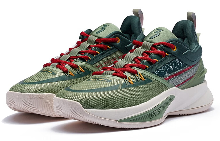 361° Restraint 3 Basketball Shoes Men Low-Top Green/White