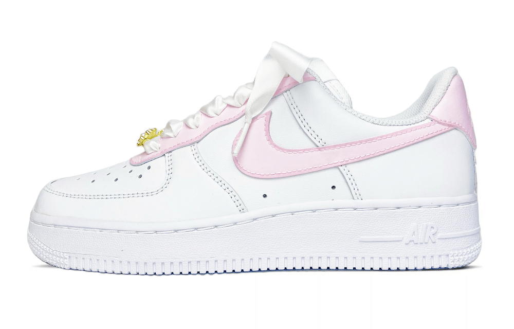 Nike Air Force 1 Low-Top Skateboard Shoes Women's Pink White