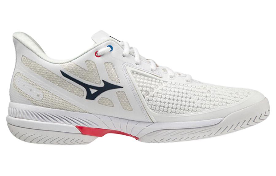 Mizuno Wave Enforce Cushioned Slip-Resistant Abrasion-Resistant Low-Top Tennis Shoes Unisex White Red Blue