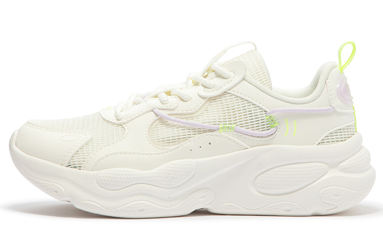 361° Cushioning Anti-Slip And Wear-Resistant Low-Top Running Shoes Women's White Purple