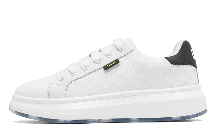 Lee White Sneakers Lightweight Breathable Height Increasing Low Top Skateboard Shoes Men's