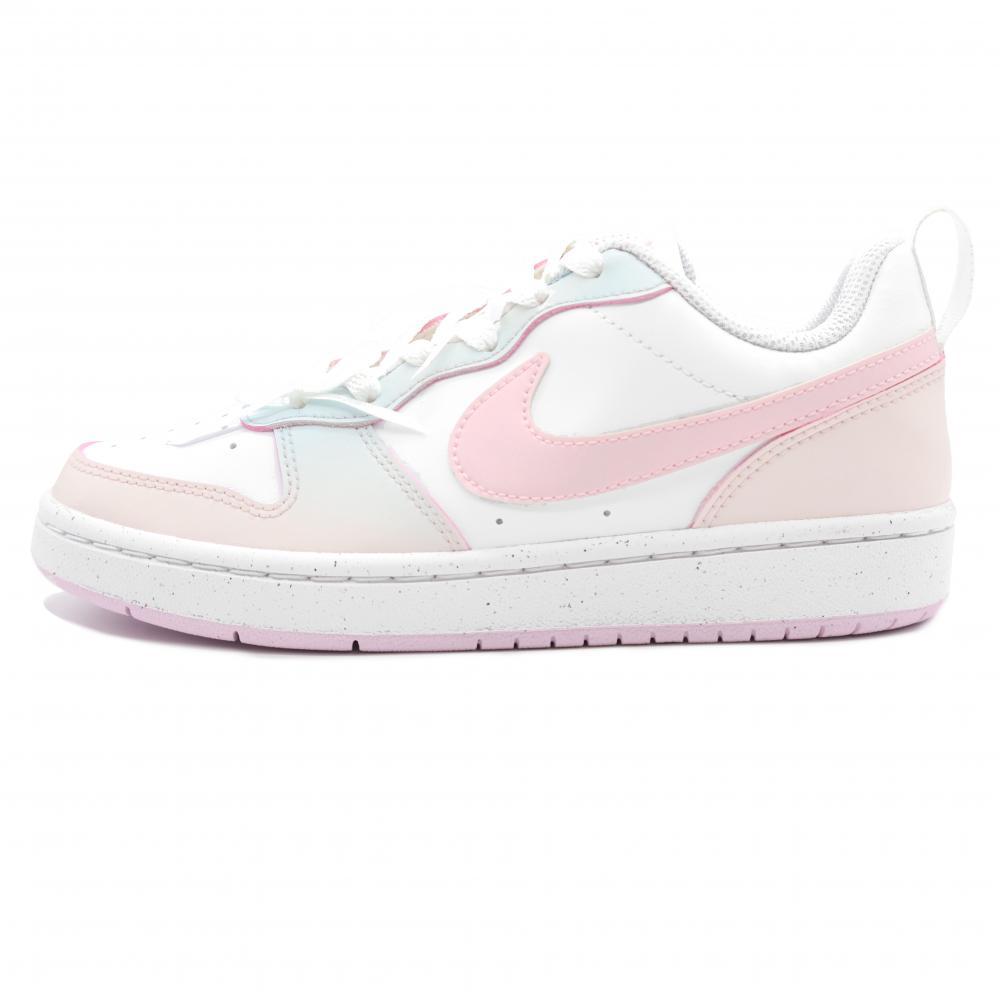 Nike Court Borough Anti Slip Wear Resistant Low Top Skateboard Shoes GS Pink Blue