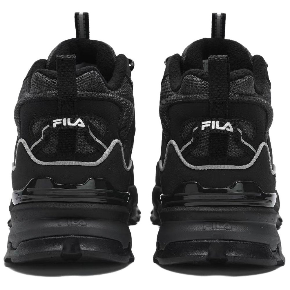 FILA Trek 1S Anti-Slip Wear-Resistant Mid-Top Chunky Sneakers Men's Black