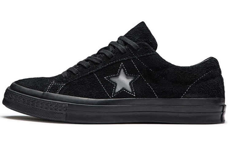 Converse One Star Suede OX Slip-Resistant Lightweight Breathable Low-Top Skateboard Shoes Unisex Black
