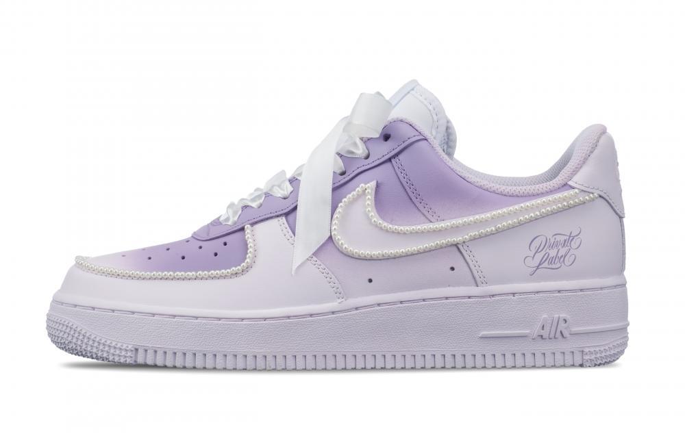 Nike Air Force 1 Twilight Love Anti-Slip And Wear-Resistant Lightweight Low-Top Skateboard Shoes Women's Purple