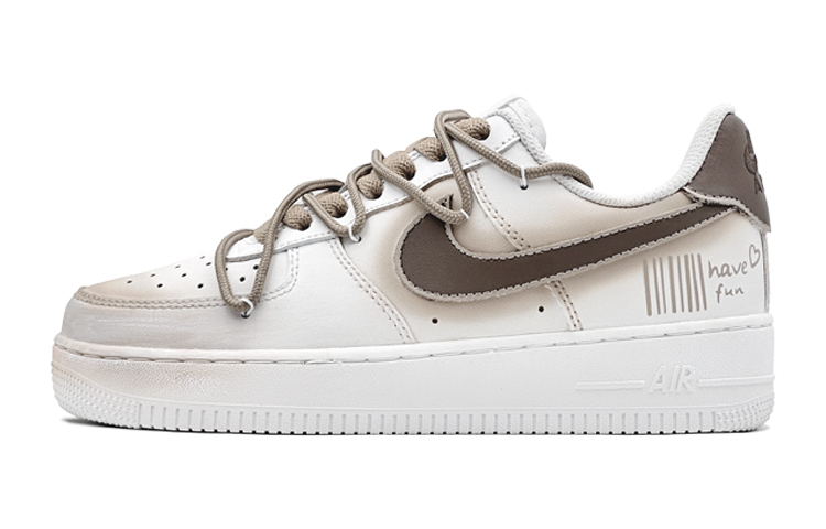 Nike Air Force 1 Low top Skateboard Shoes GS White Brown купить в интернет-магазине Yoocart с быстрой доставкой по России.