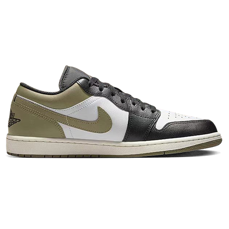 Jordan Air Jordan 1 Anti-Slip Wear-Resistant Low-Top Vintage Basketball Shoes Unisex Black White Green купить в интернет-магазине Yoocart с быстрой доставкой по России.