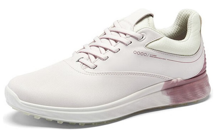 Ecco Golf S3 Golf S3 Collection Breathable Low-Top Athletic Shoes Women's Pink White