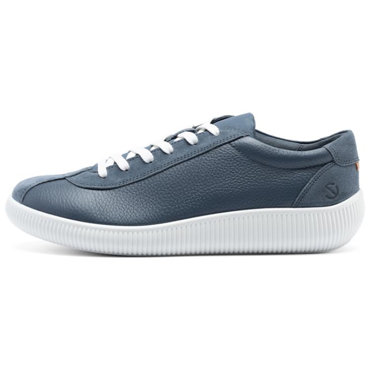 Ecco Low-Top Casual Shoes Men's Blue Gray
