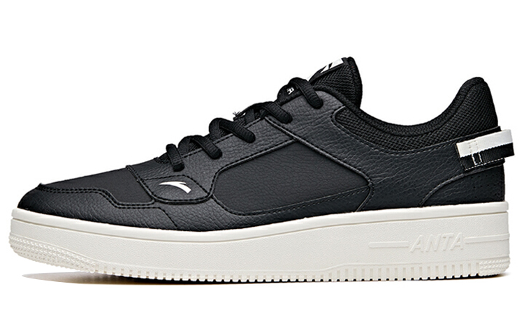 Anta Slip Resistant Coverage Low Top Skateboard Shoes Men's Black White