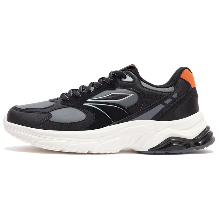 361° Wear-resistant And Lightweight Low-Top Casual Shoes Men's Obsidian Black Smoke Gray