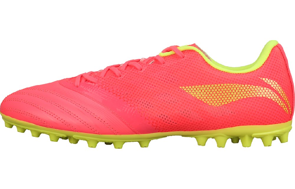 LiNing Iron MG Multi Ground Artificial Ground Coverage Soccer Shoes Men's Neon Red