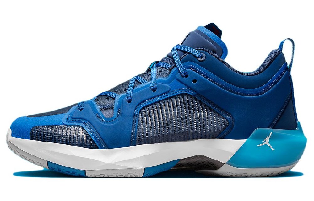 JORDAN Air JORDAN 37 Basketball Shoes Men Low Top Blue
