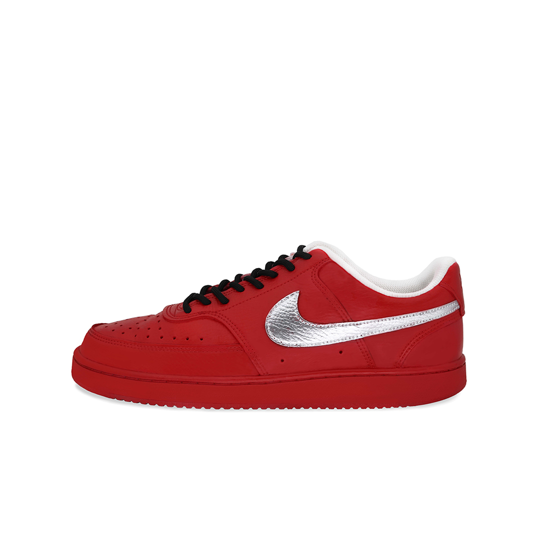 Nike Court Vision Flame Frost Star, Fashion Versatile Coverage Low top Skateboard Shoes Men's Red Silver
