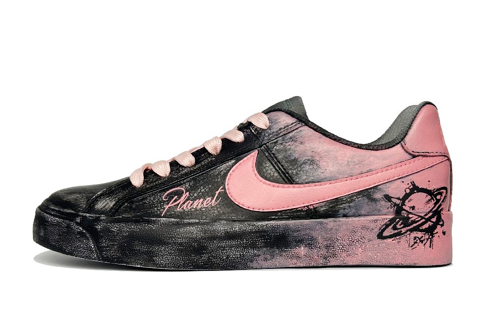 Nike Court Royale Anti-Slip Wear-Resistant Low-Top Skateboard Shoes Women's Black Pink