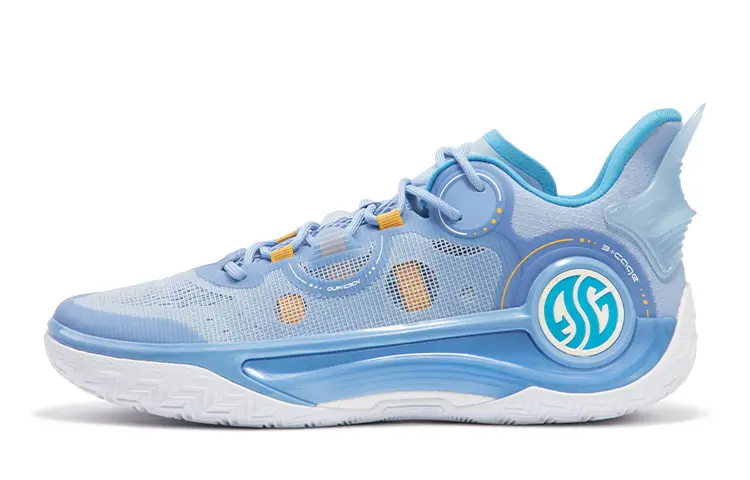 361° AG 4 SE Denver Cushioning Anti-Slip Wear-Resistant Breathability Low-Top Basketball Shoes Men's Sky Blue