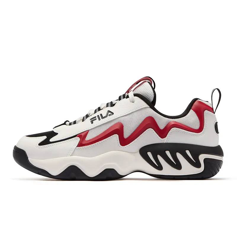 FILA FUSION SHOCK Electric Glow Shoes Basketball Shoes Men's White Red
