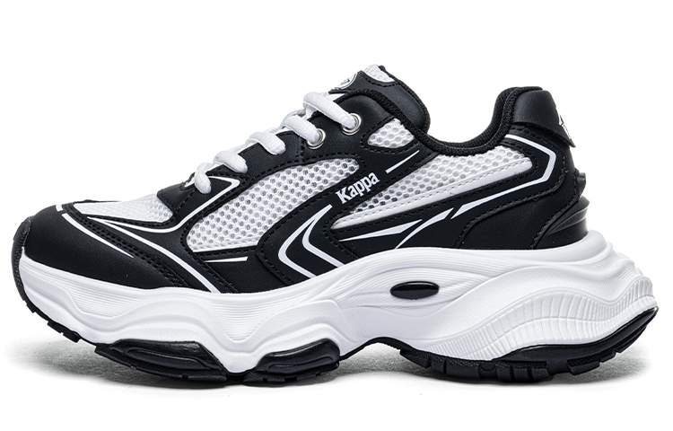 Kappa Back to Back Anti Slip Wear Resistant Low Top Chunky Sneakers Women's White Black