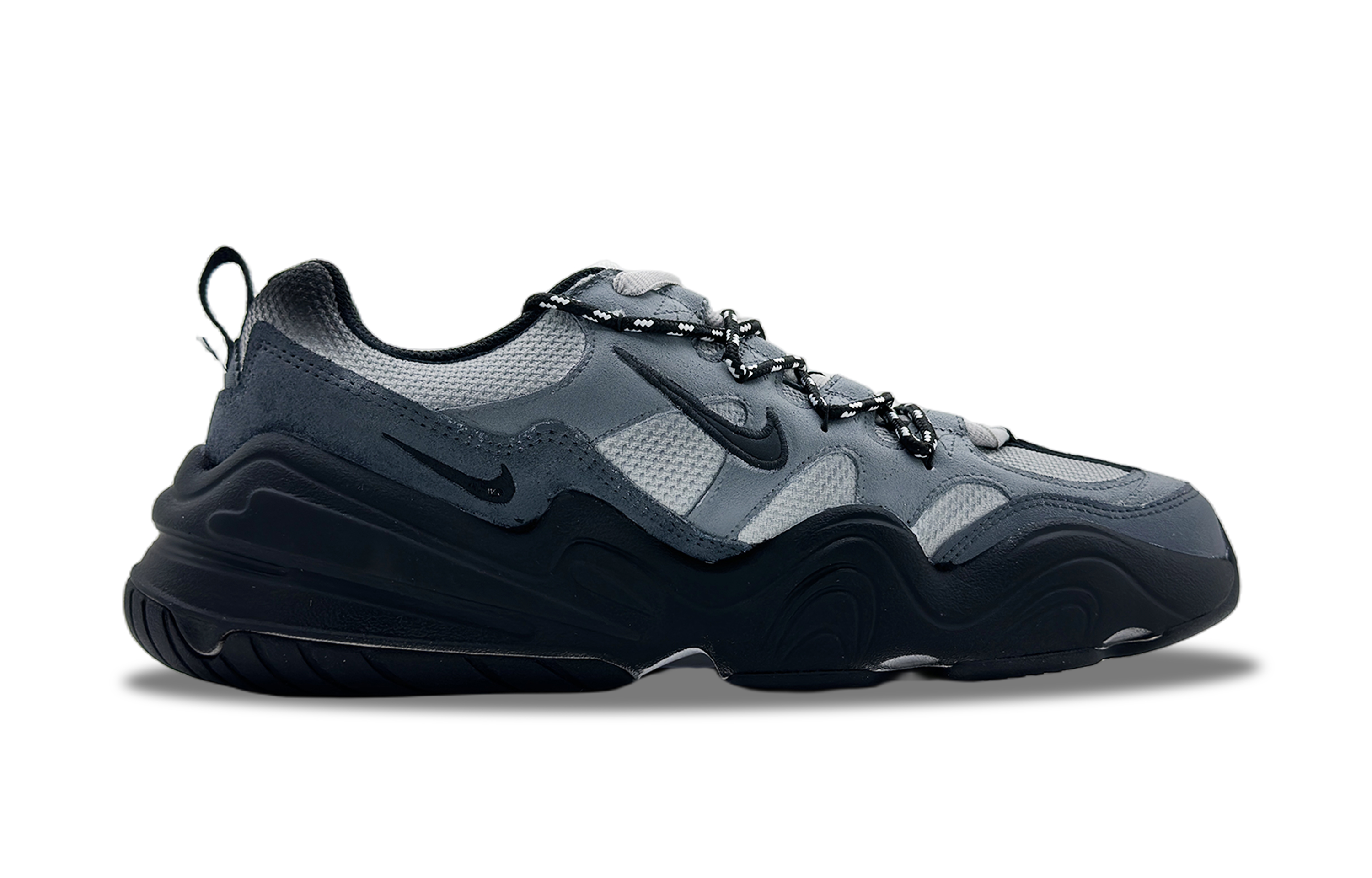 Nike Tech Hera Funi Ash Abrasion Resistant Low top Casual Shoes Unisex Black Gray