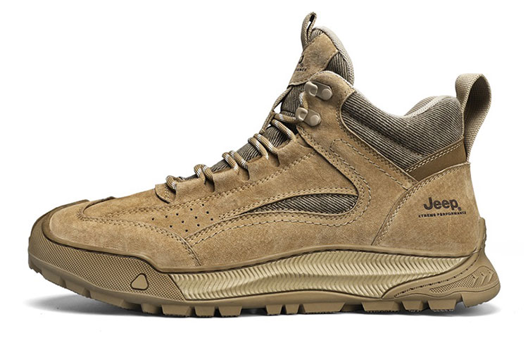Jeep Mid Top Outdoor Shoes Men's Khaki