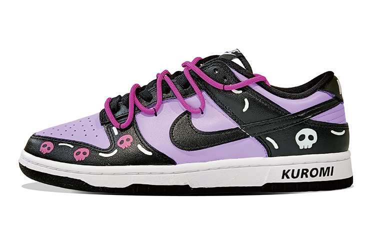 Nike Dunk Low Top Skateboard Shoes Unisex Black Pink Purple