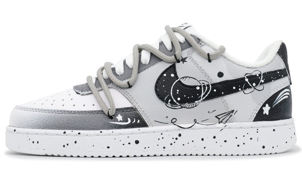 Nike Court Vision Happy Planet Slip-Resistant Low-Top Skateboard Shoes Men's Black Gray