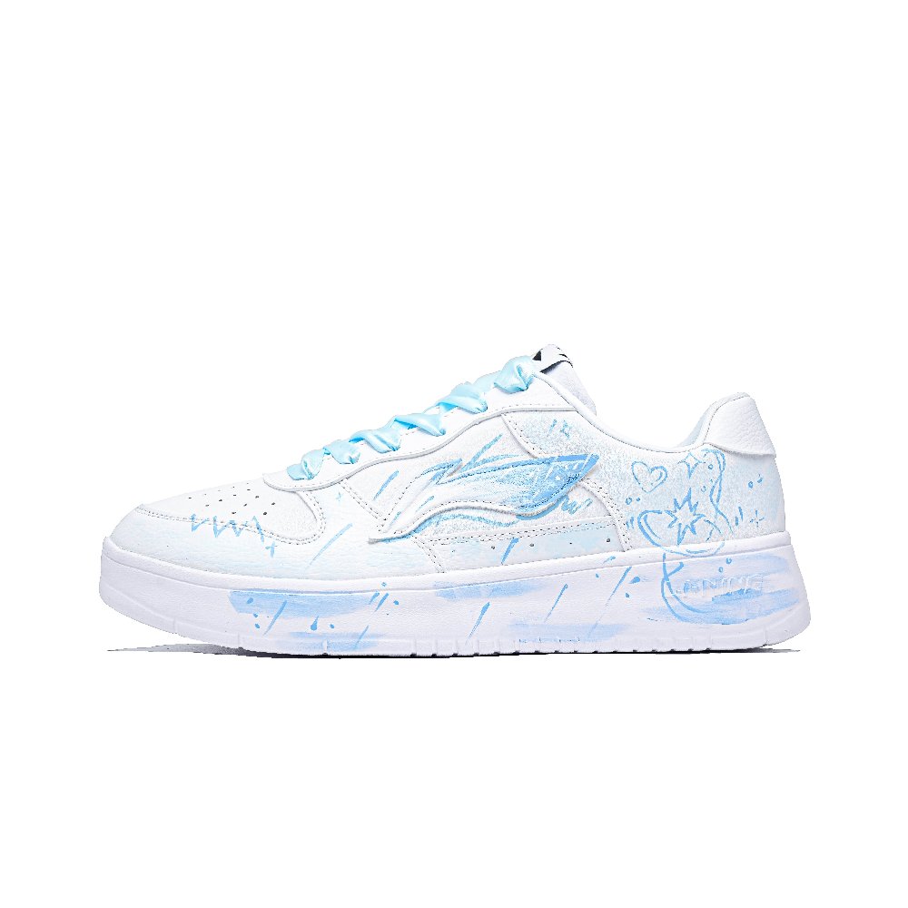 LiNing Pontoon Boats Cushioning, Wear Resistant Low Top Skateboard Shoes Unisex Blue