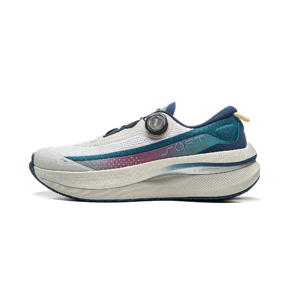 LiNing SOFT GO MAX Cushioning Anti-Slip Wear-Resistant Breathable Support Rebound Low-Top Casual Shoes Men's Green Gray