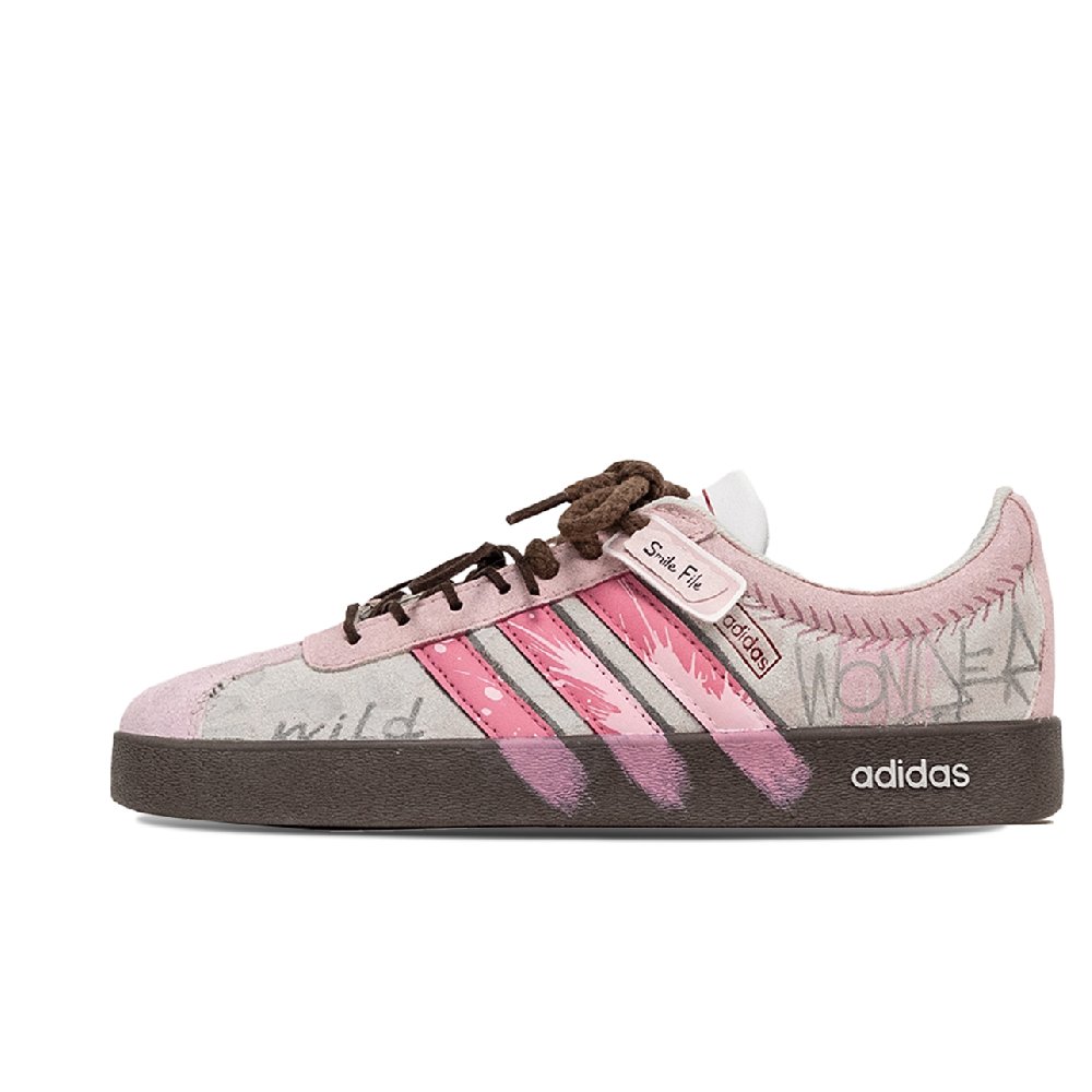 Adidas Neo VL Court 2.0 Skateboard Shoes Unisex Low Top Pink/Brown