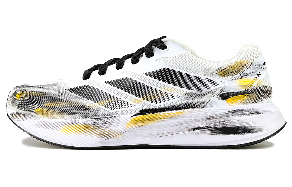 Adidas Duramo RC Abrasion Resistant Low Top Running Shoes Unisex Black White Gold