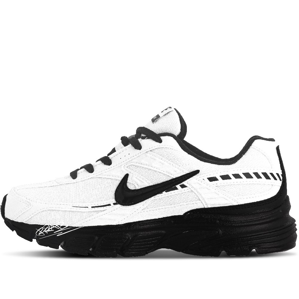 Nike Initiator Cushioning, Breathable, Supportive Low Top Casual City Commute Running Shoes Unisex Black White