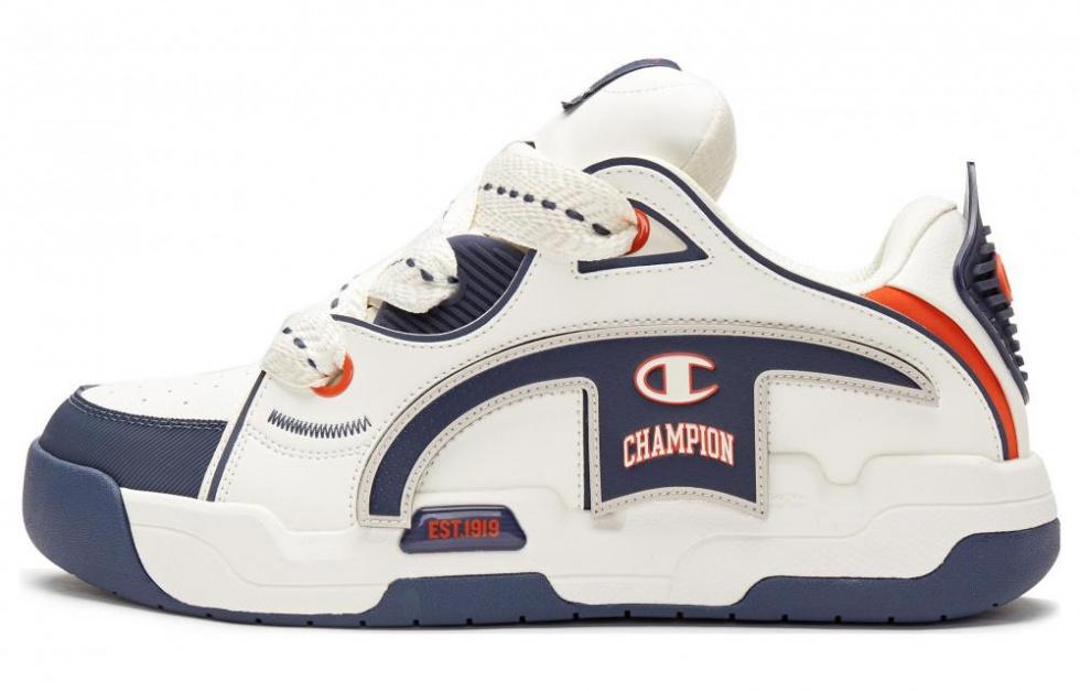 Champion Balance Low Top Skateboard Shoes Men's White Blue