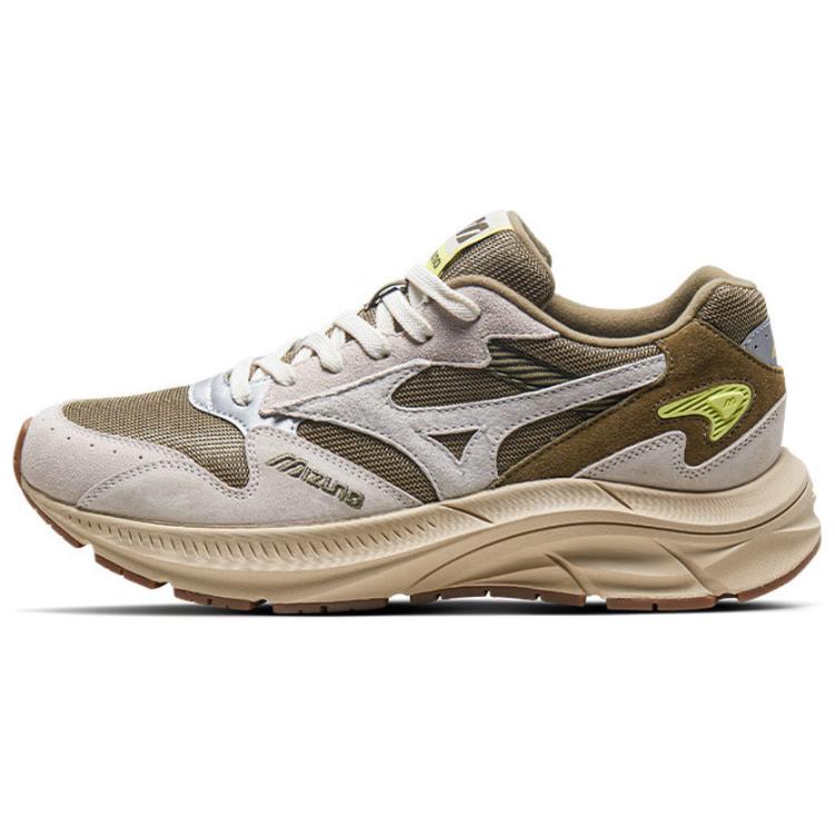 Mizuno Pi Retro Anti-Slip Wear-Resistant Low-Top Running Shoes Unisex Pea Green/Light Gray