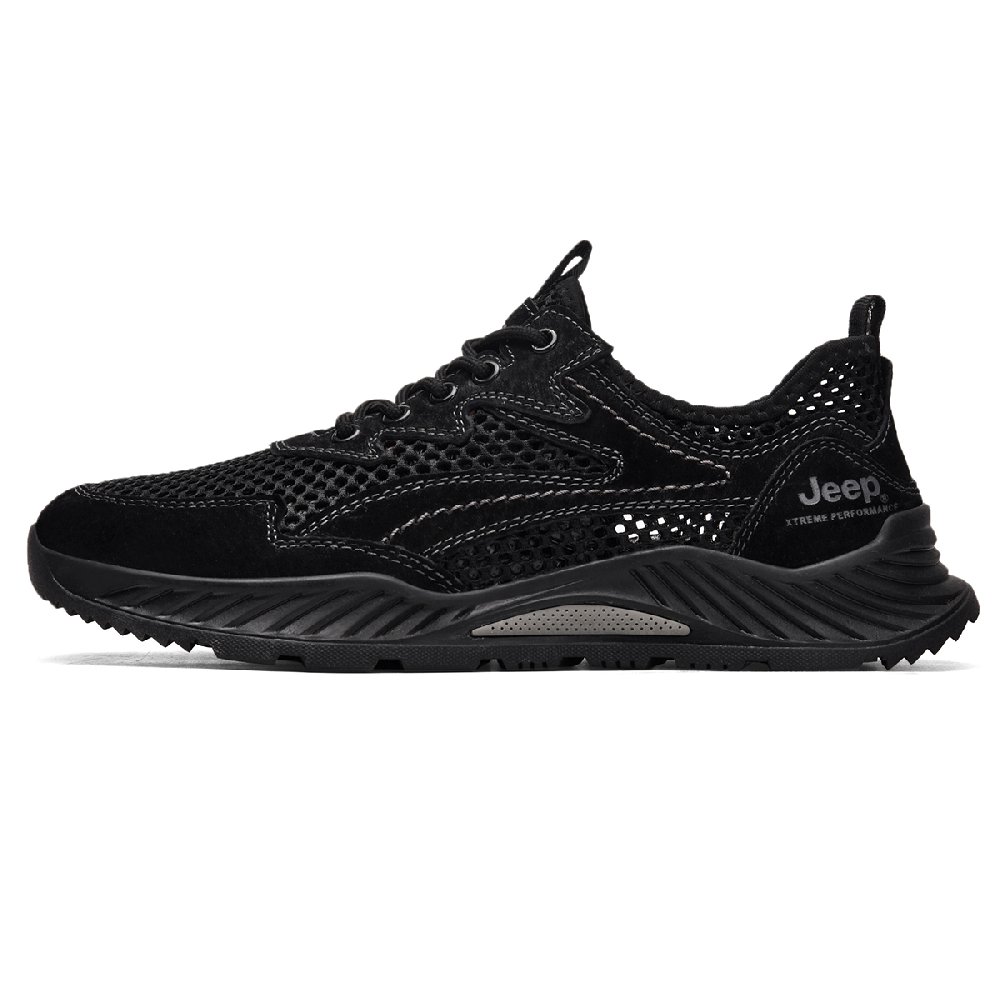 Jeep Breathable Low-Top Outdoor Shoes Men's Black
