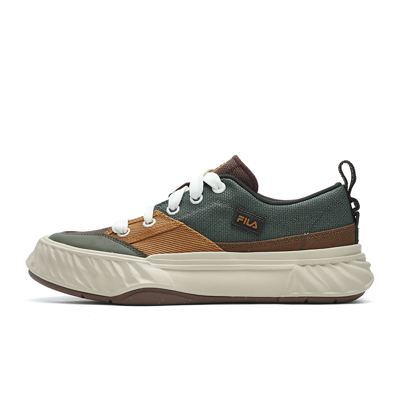 FILA Fosso Chuanxing Shoes Low Top Canvas Shoes Men's Green Yellow