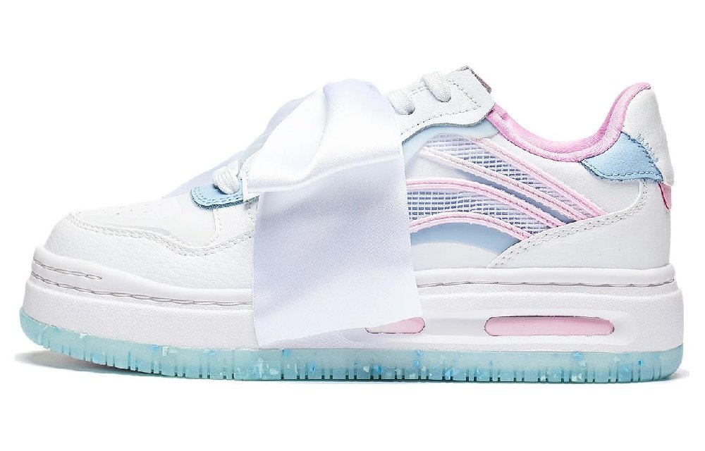 LiNing Future C1 Slip Resistant Abrasion Resistant Low top Sports Casual Shoes Women's White Blue Pink