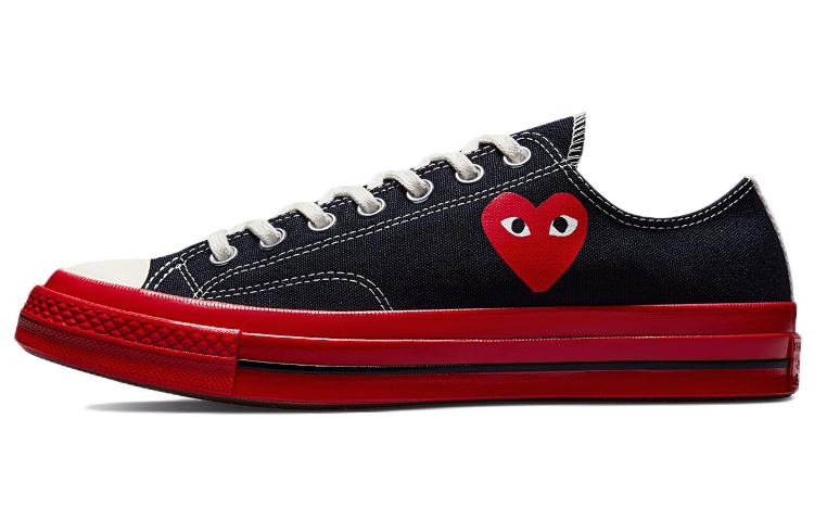 Converse Chuck Taylor All Star 70 Ox Comme Des Garcons Play Black Red Midsole
