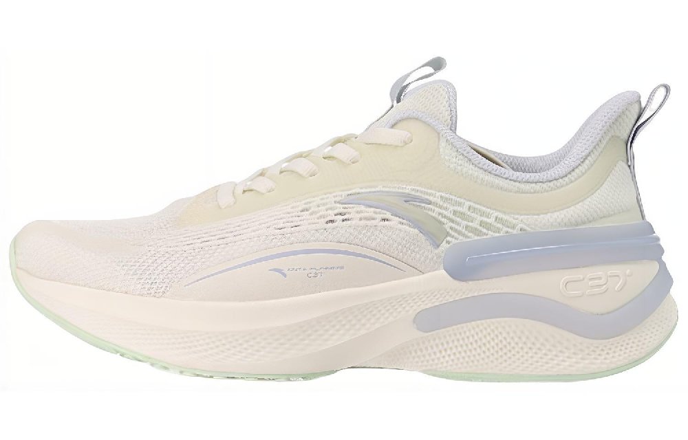 Anta C37 Series Chasing Waves Cushioning, Breathable, Lightweight Low Top Running Shoes Women's White Purple Green