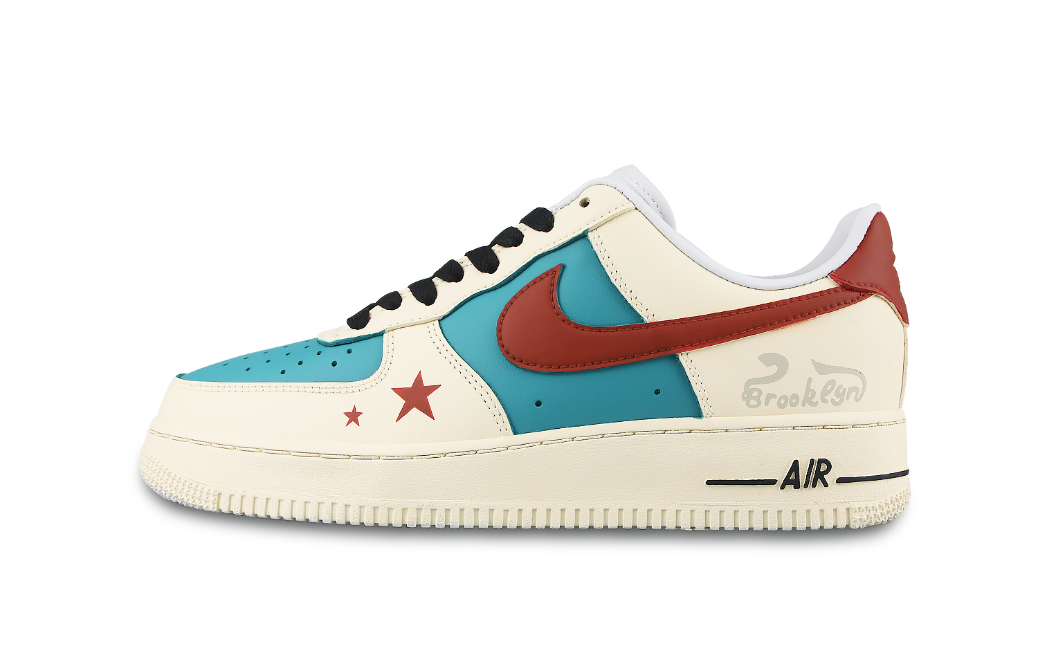 Nike Air Force 1 Low Top Skateboard Shoes Men's Yellow Green
