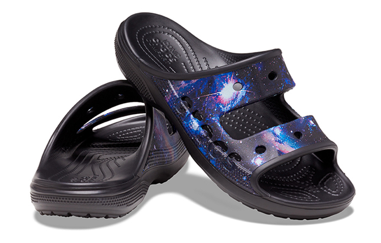 Crocs Slide Slippers Unisex Black/Multicolor Color