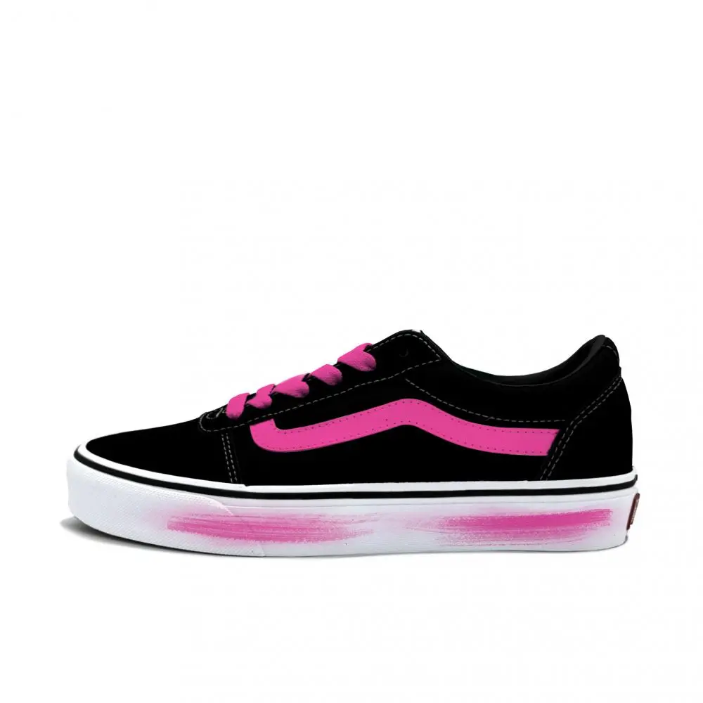 Vans Ward Abrasion Resistant Low Top Skateboard Shoes Women's Bright Pink