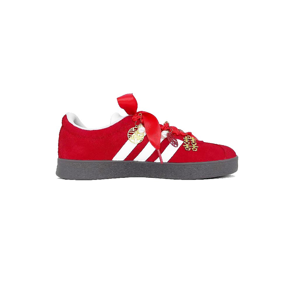 Adidas Neo VL Court Lifestyle Wedding Lingerie Coverage Quick Dry Lightweight Low Top Skateboard Shoes Unisex Red White