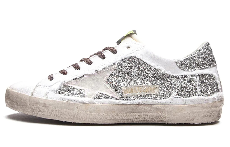 Golden Goose Super Star Skateboard Shoes Men's Silver