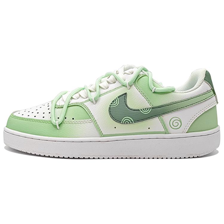 Nike Court Vision 1 Low-Top Skateboard Shoes Women's White Green