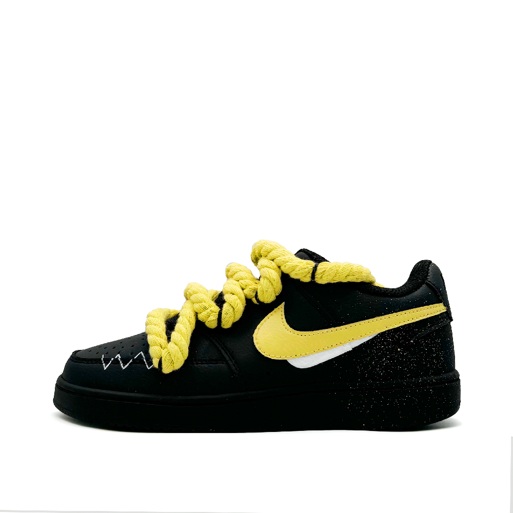 Nike Court Vision Wear-Resistant Low-Top Skateboard Shoes Unisex Black Yellow