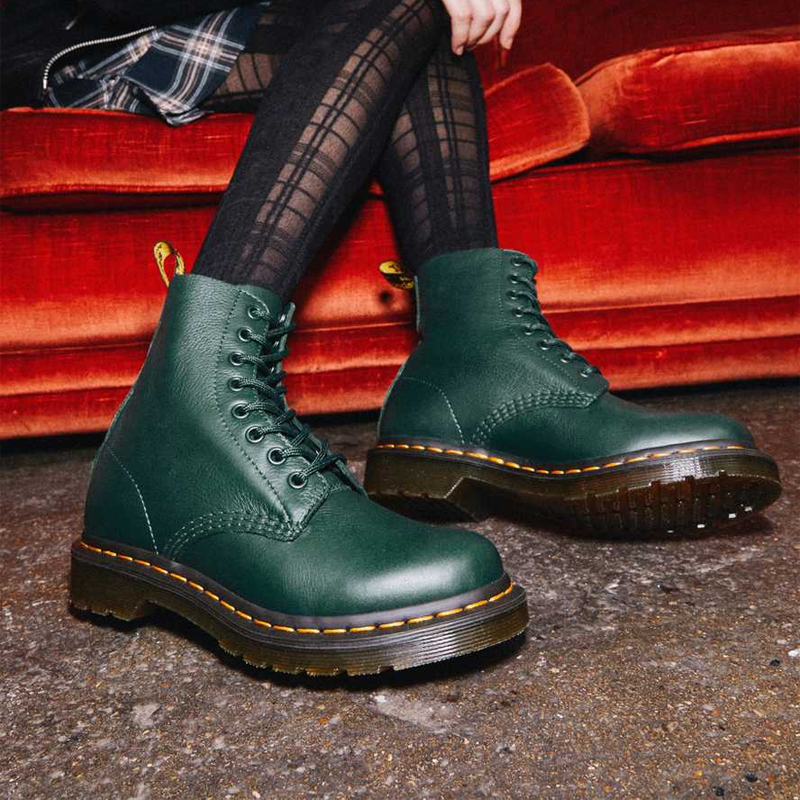 Dr. Martens 1460 Pascal Virginia Waterproof Wear resistant Mid Tops Martin Boots Green Women's купить в интернет-магазине Yoocart с быстрой доставкой по России.