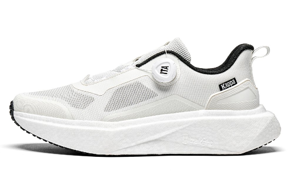 Kappa Cushioned Slip-Resistant Low-Top Running Shoes Unisex Classic White