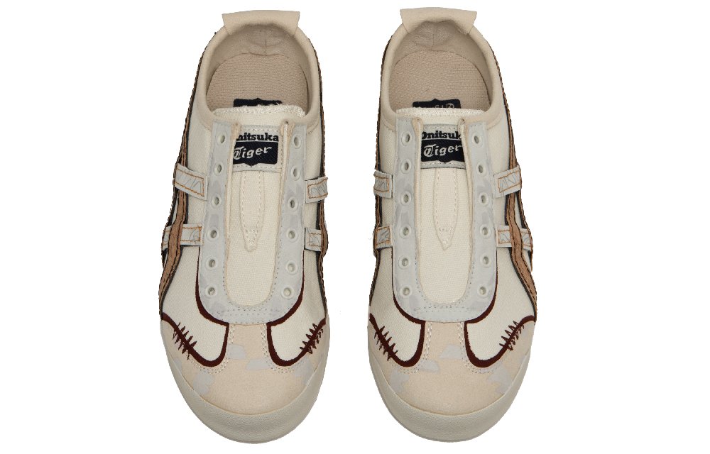 Onitsuka Tiger MEXICO 66 Wear resistant And Lightweight Low Top Casual Shoes Unisex Beige White Brown